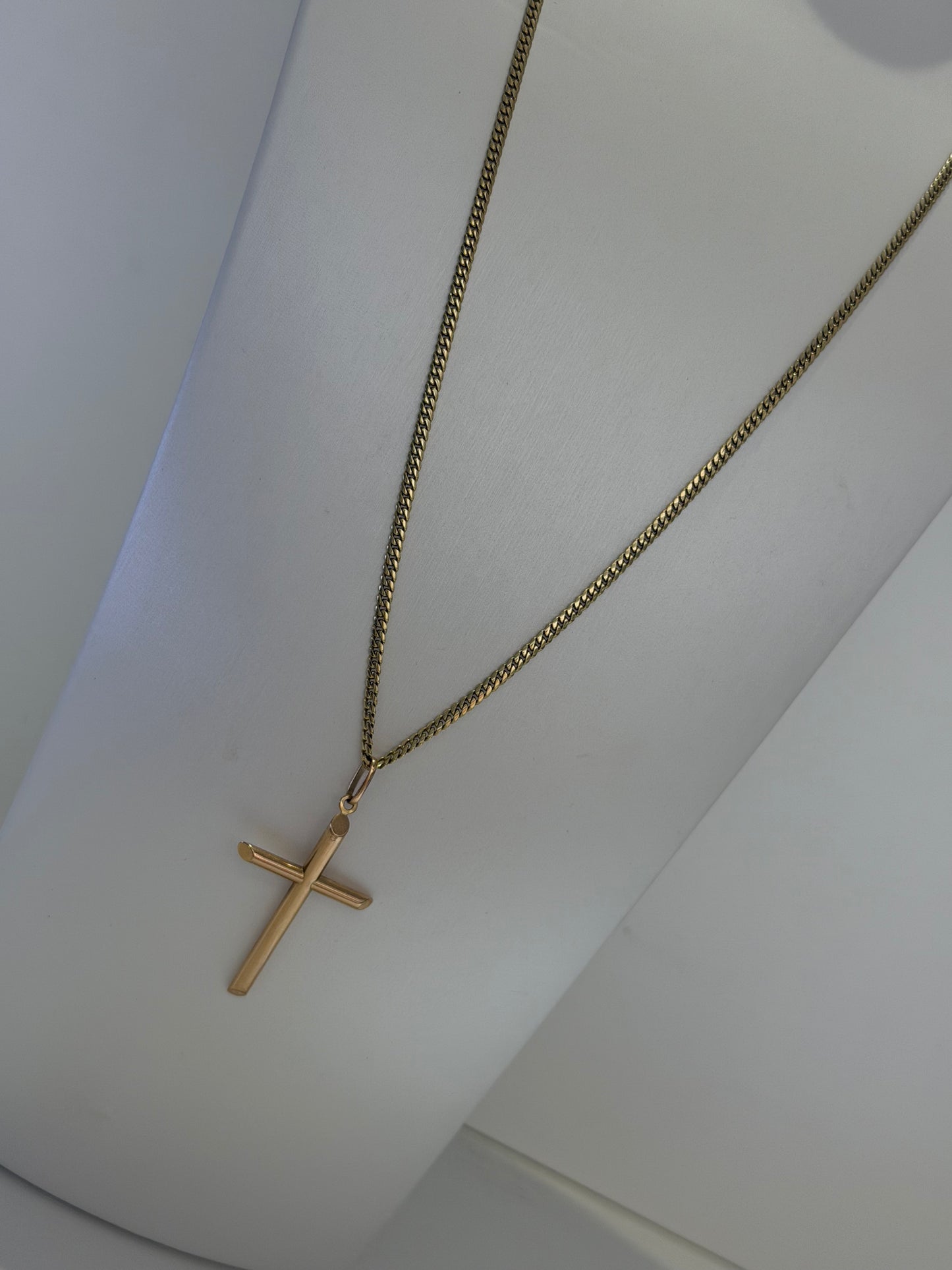 Cadena 10K con Dije de Cruz Clásica